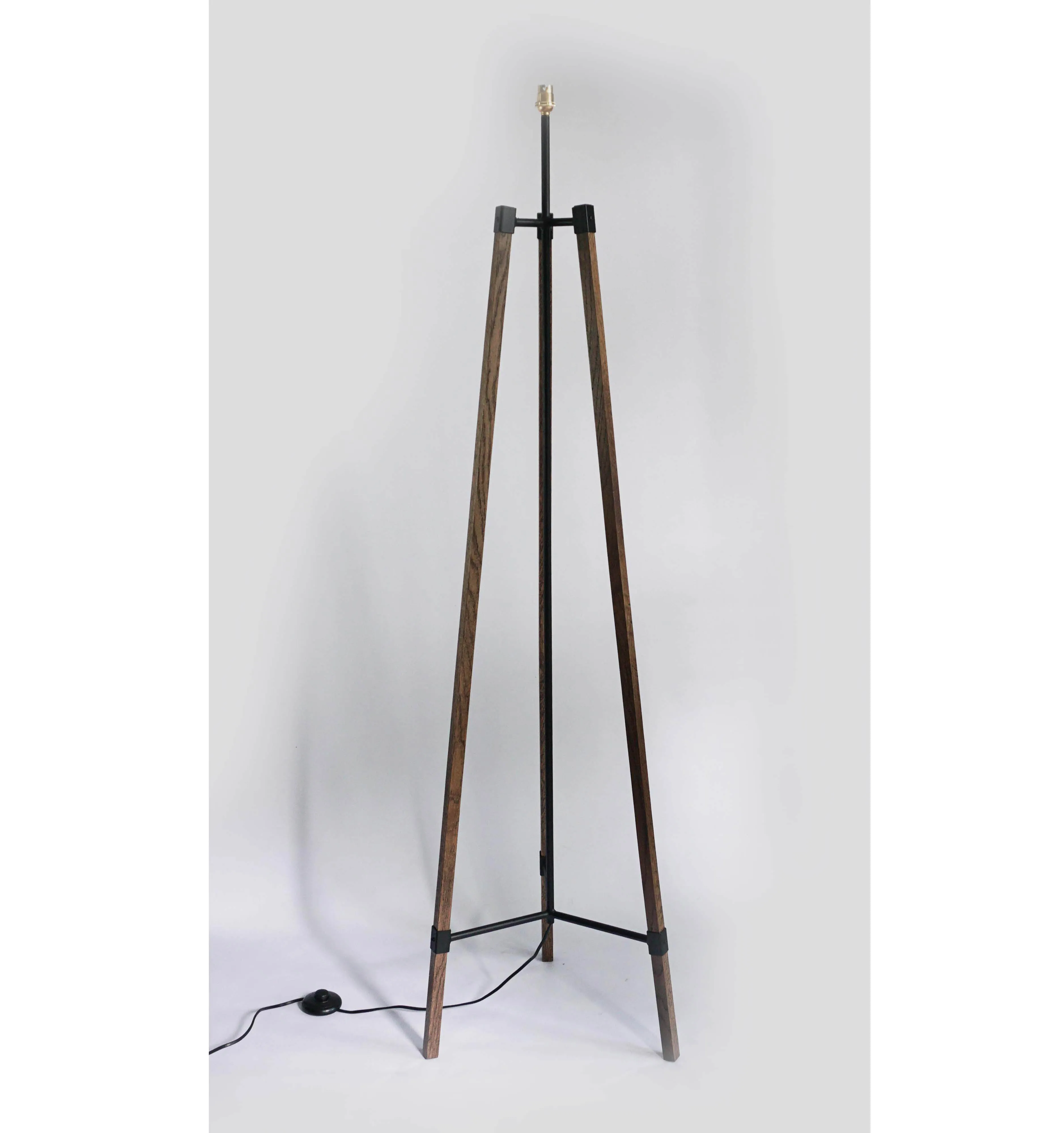 Dark wood Tripod Standing Lamp
