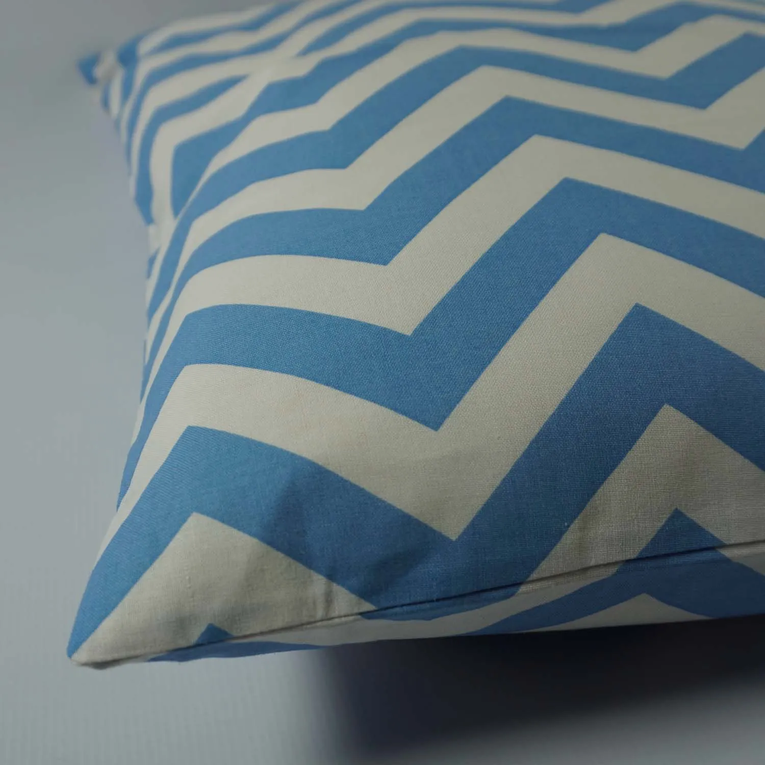 Blue and White Chevron Cushion (x4)