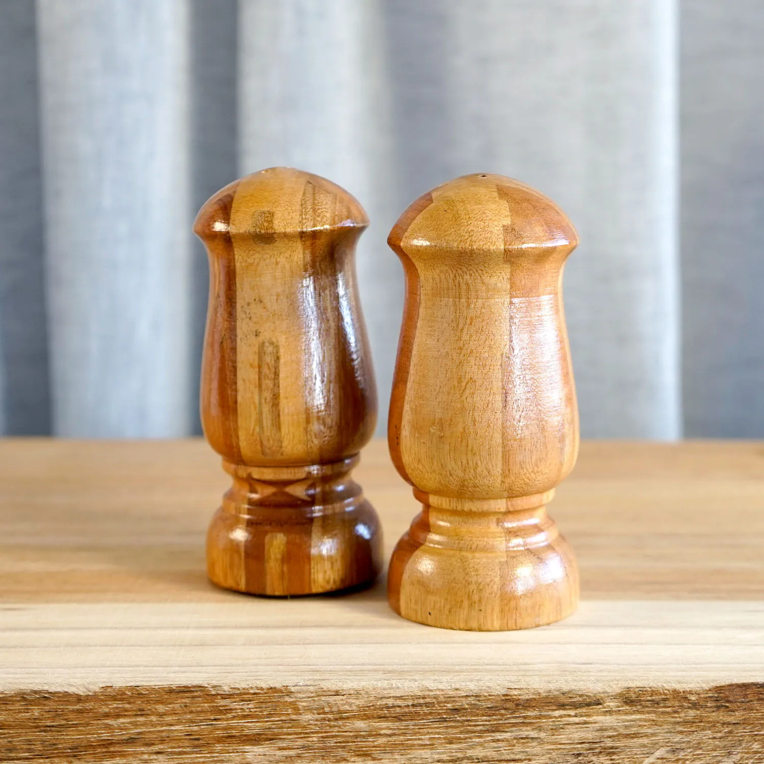 Wood Salt and Pepper Shakers