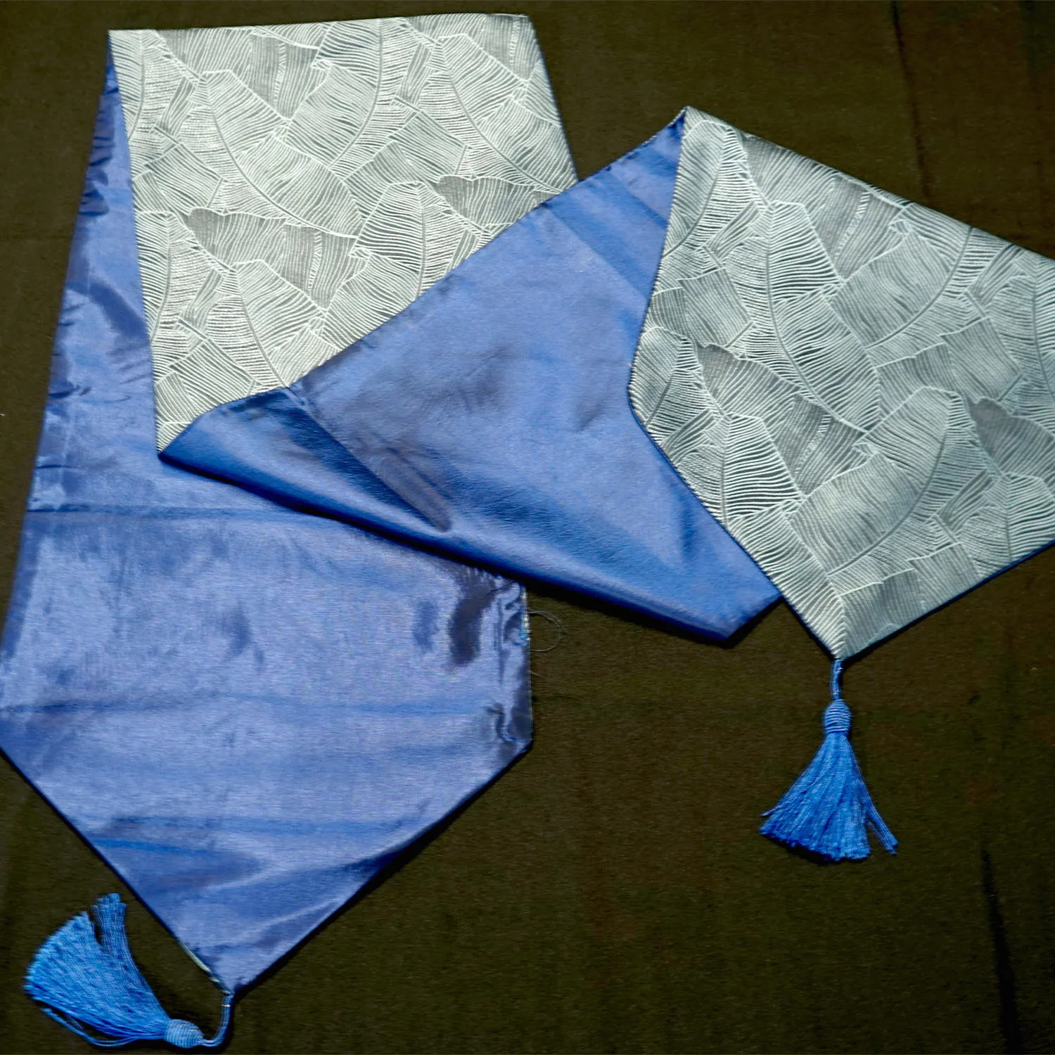 Blue, Black and White Table Runner