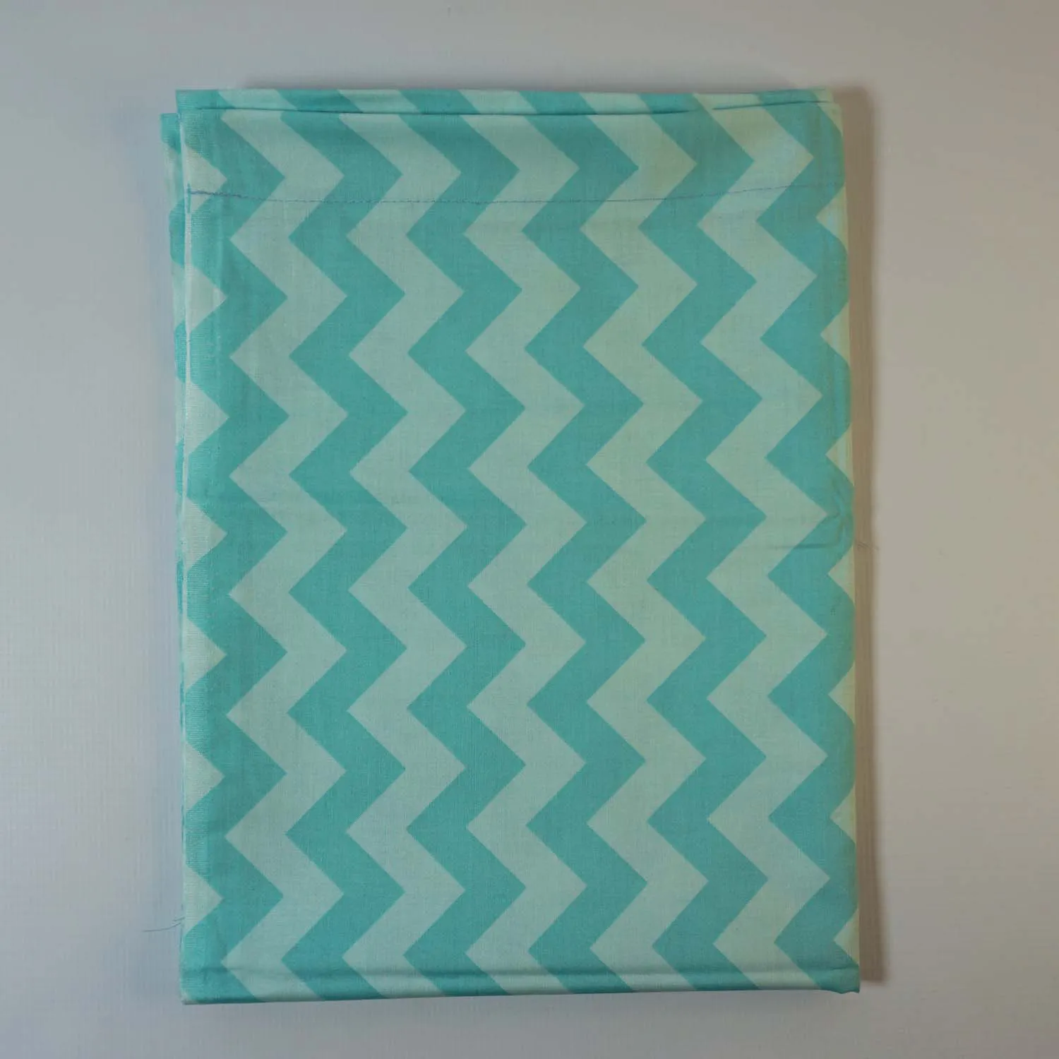 Light Blue Zig Zag Kitchen Curtains