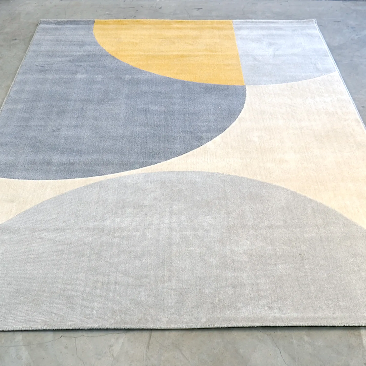 Grey and Mustard Modern Carpet