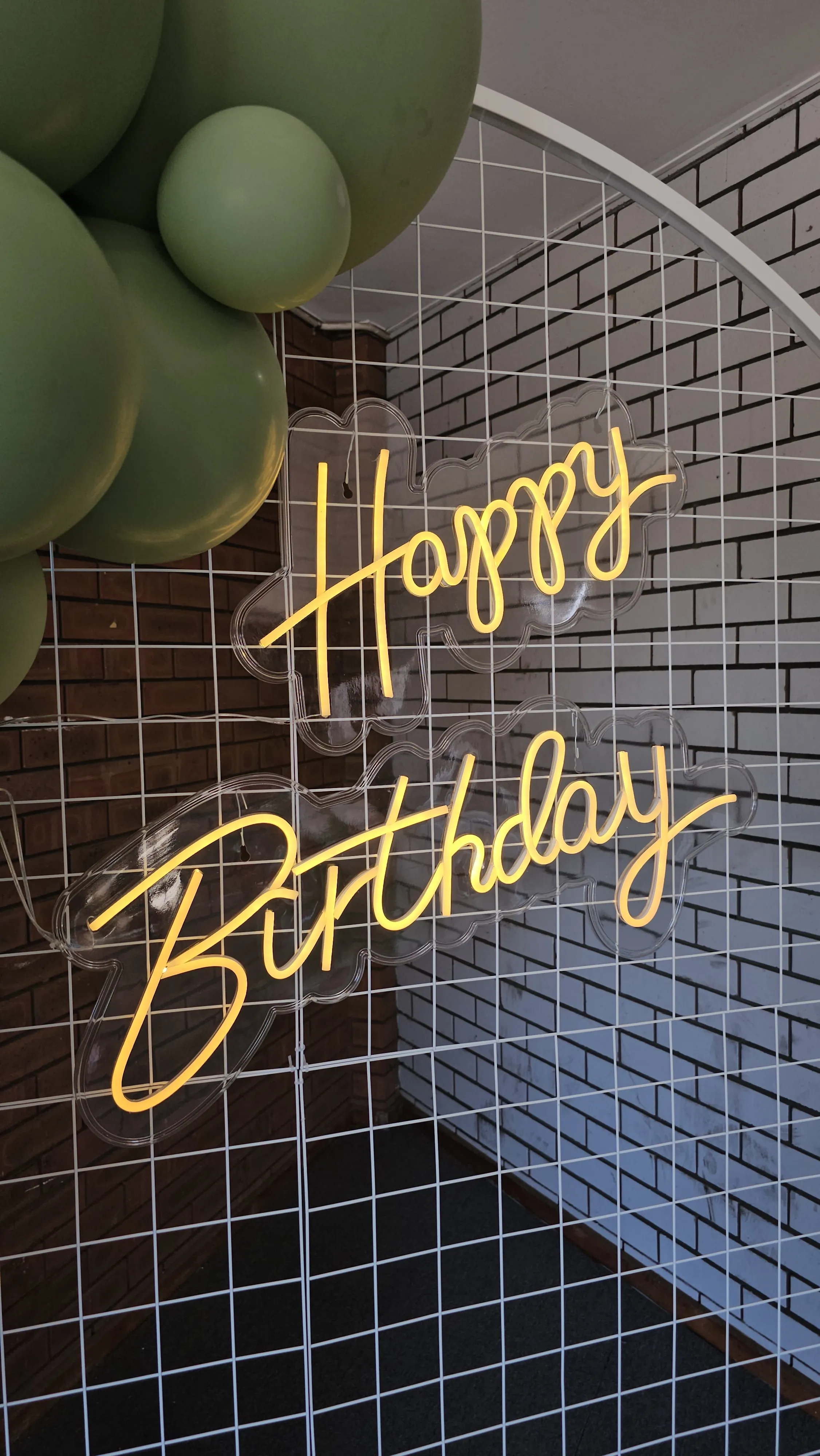 'Happy Birthday' Neon Light Hire