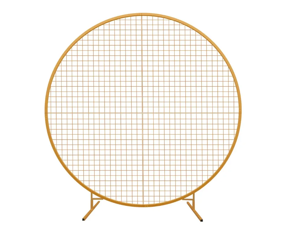 1.8m Round Mesh Backdrop Hire Gold