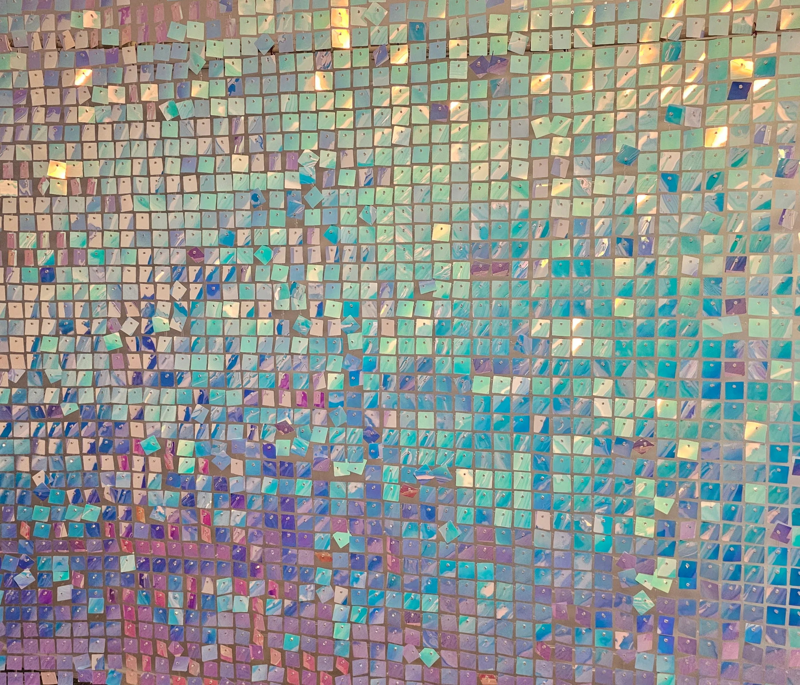 Shimmer Wall Blue Iridescent Hire