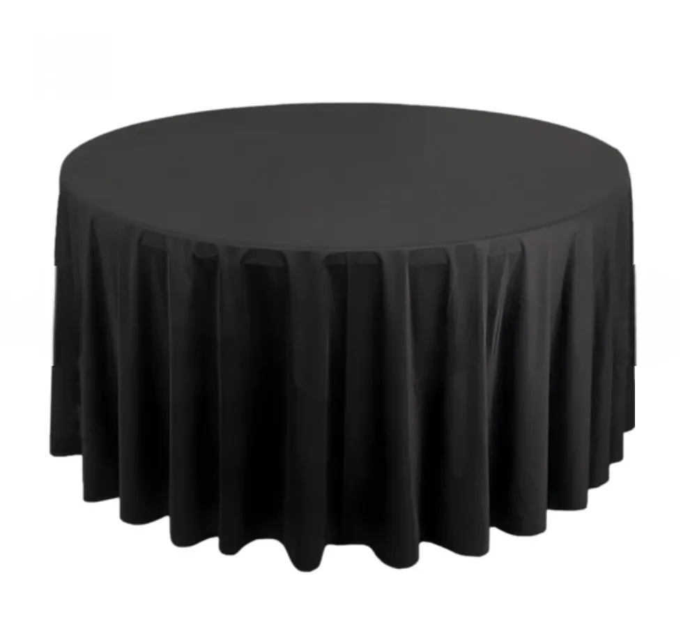 305cm Round Black Tablecloth Hire