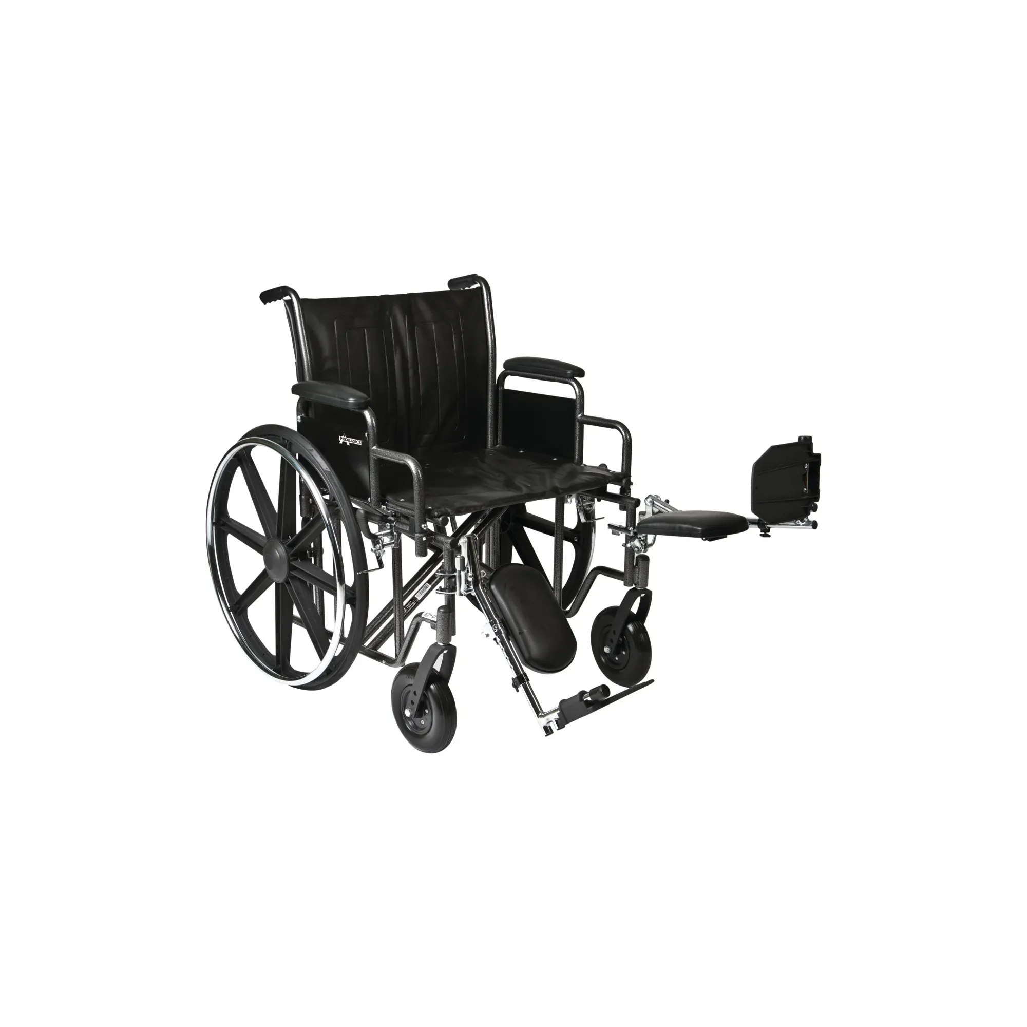 Probasics Titus  26"Heavy Duty W/Removable Desk  rms  (700 lbs wt. cap) Manual Wheelchair with Elevating Leg Rest Arms w/Nylon Seat