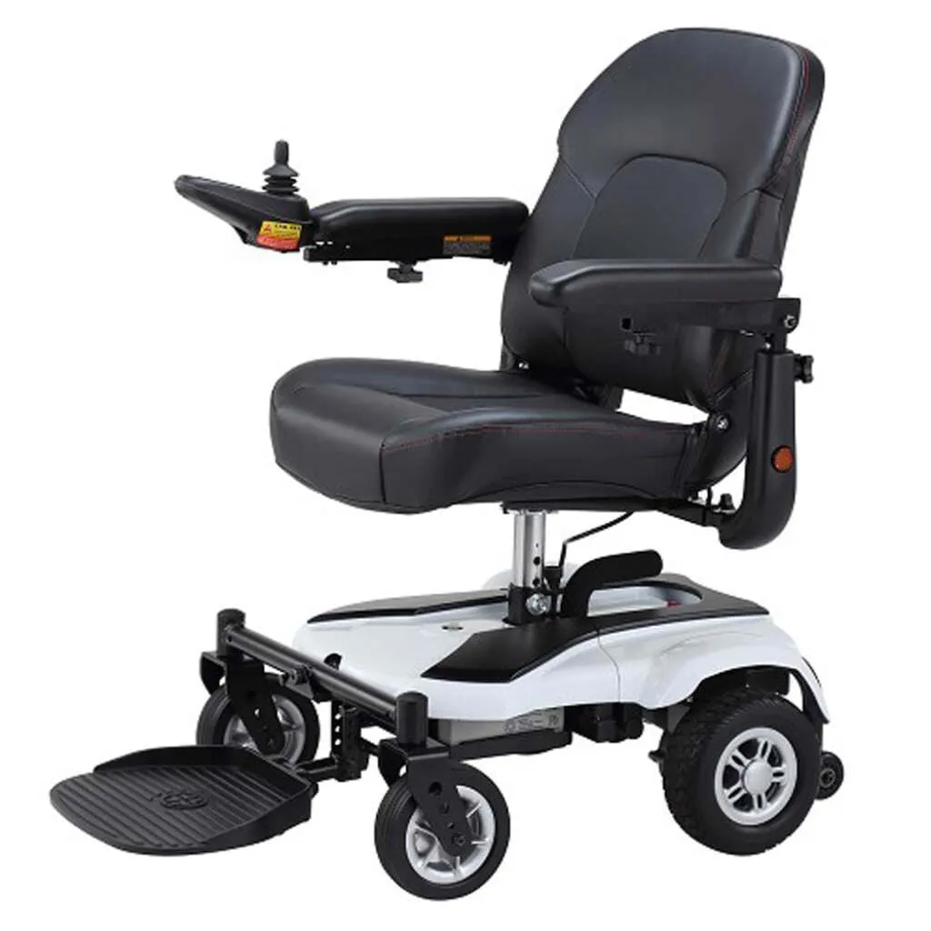 Merits EZ Go Deluxe Portable Power Wheelchair White