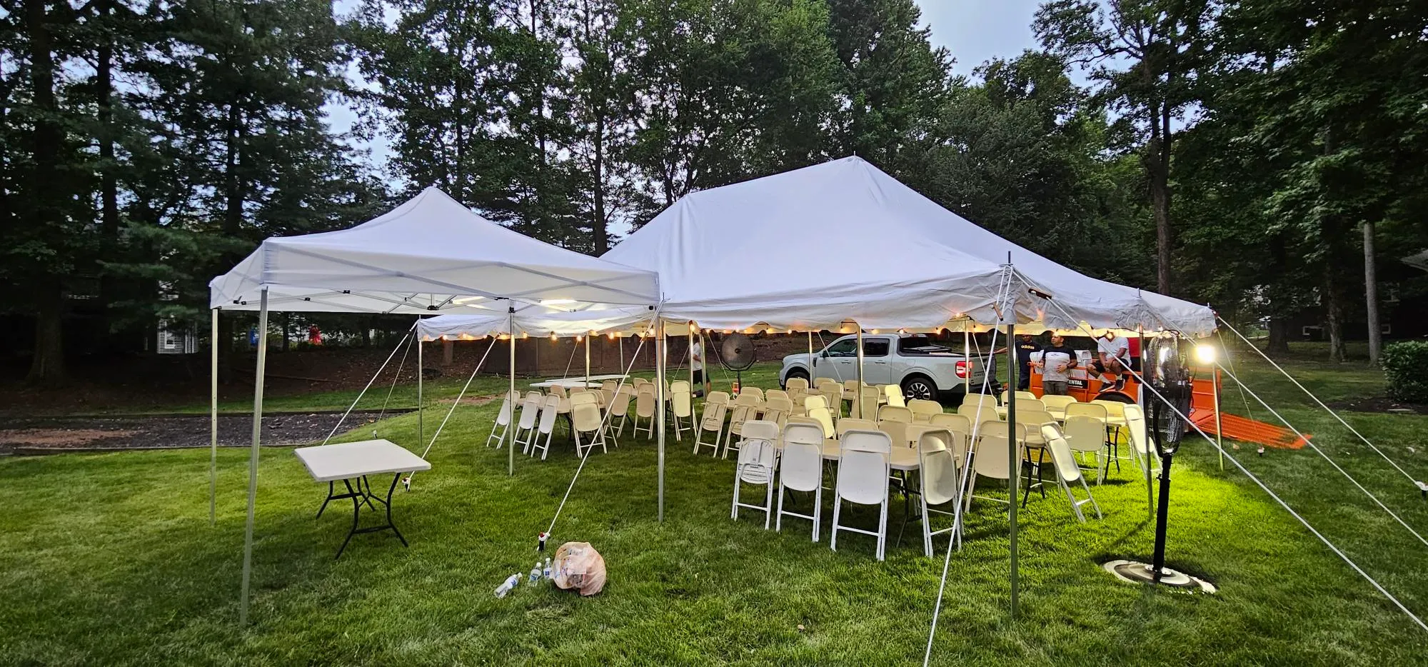 20 x 30 Pole Tent Package (Rectangle Tables)