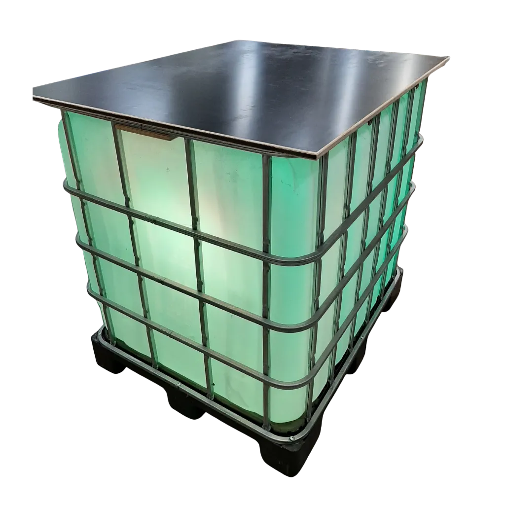 Beleuchteter IBC Stehtisch