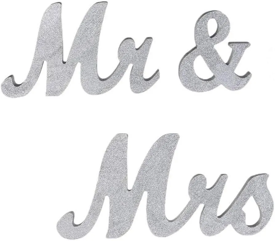 Mr. & Mrs. Sign Silver