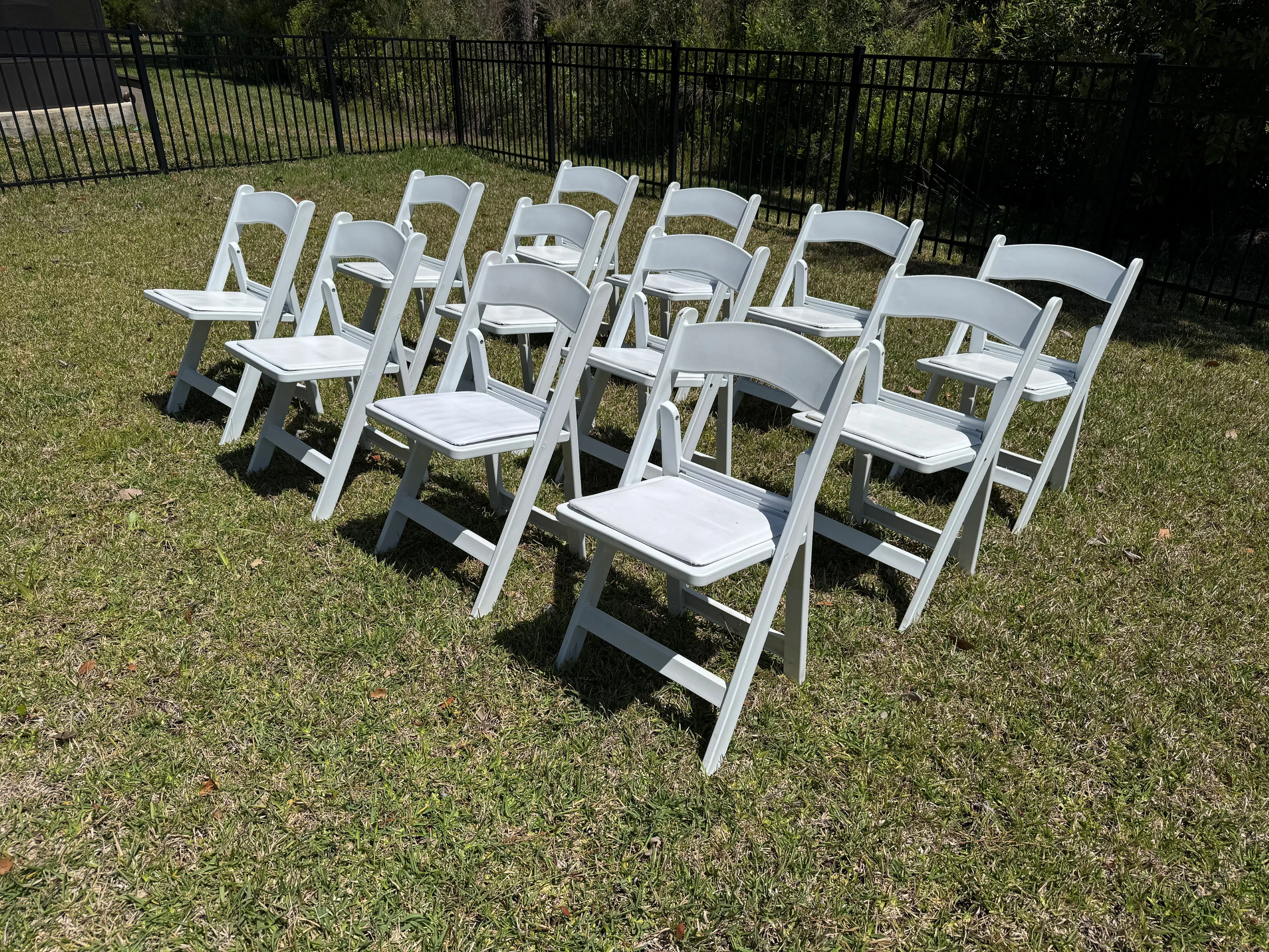 White Resin Folding Chair