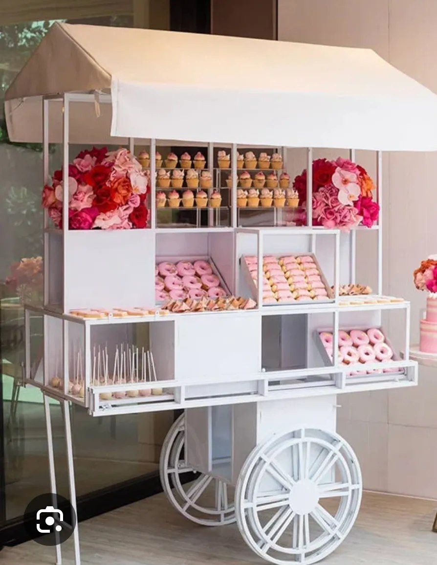 White Candy Cart