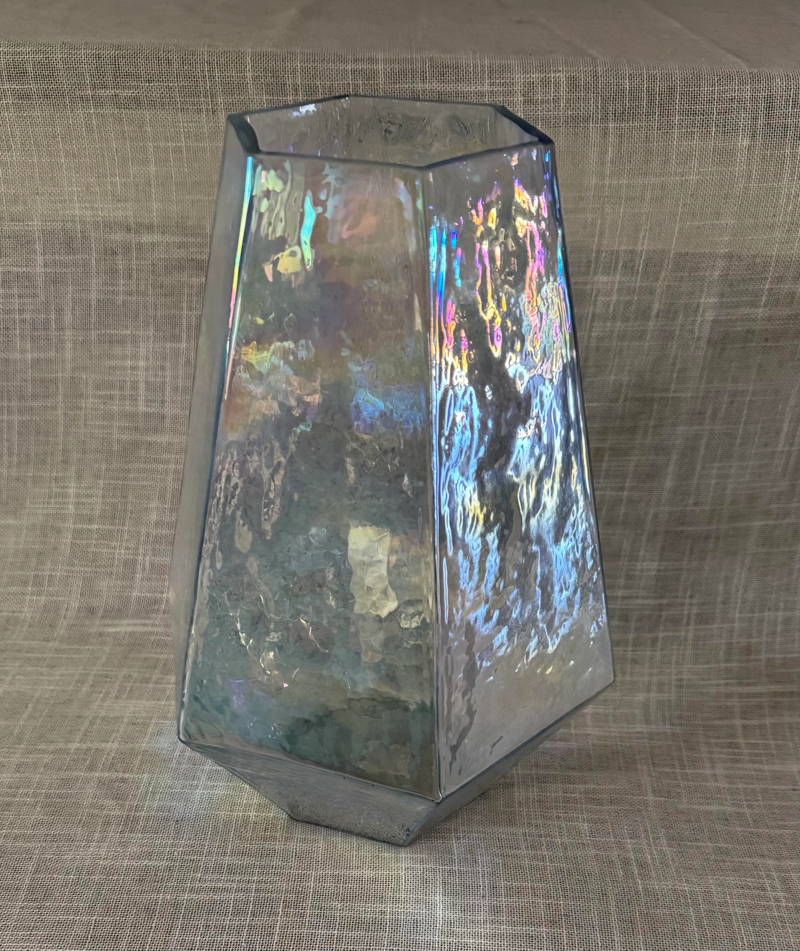 Clear vase-Hexagon Shaped