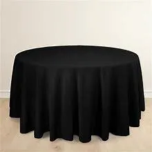 Tablecloth Round Black 120 in