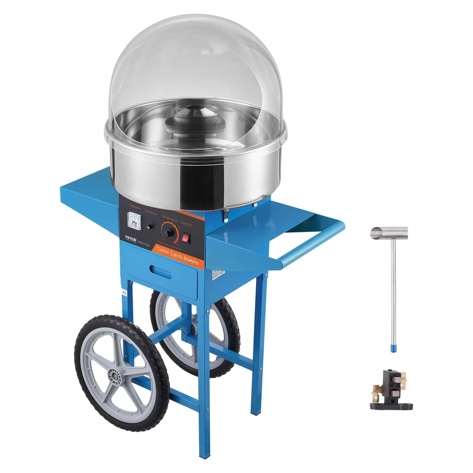Vevor Cotton Candy machine with cart
