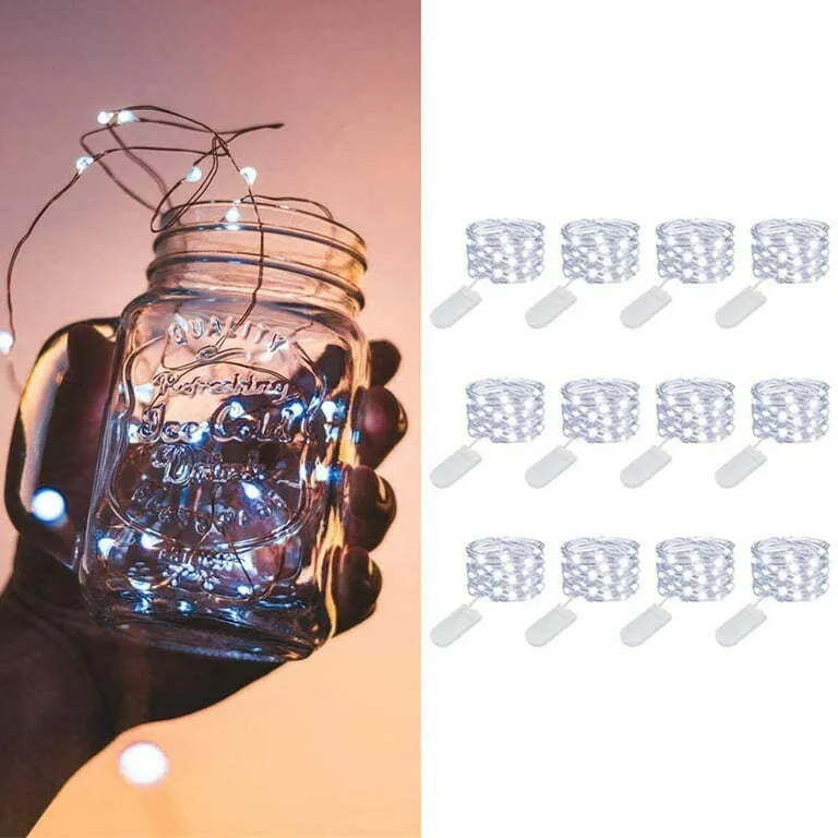 Small Glass Jar with Warm White Fairy Lights