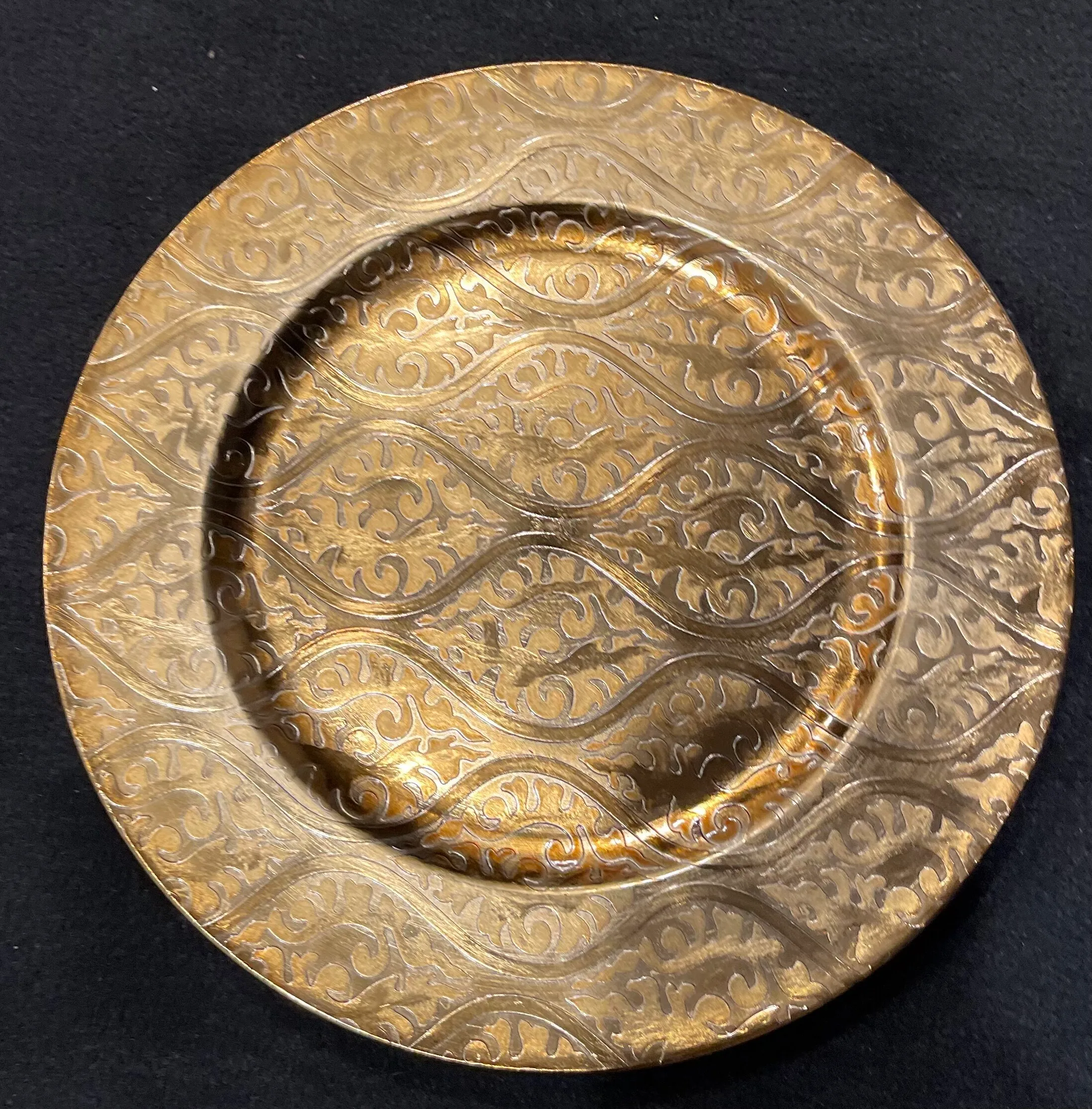 Gold Floral Charger