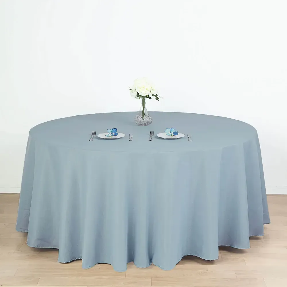 round 120' linen periwinkle