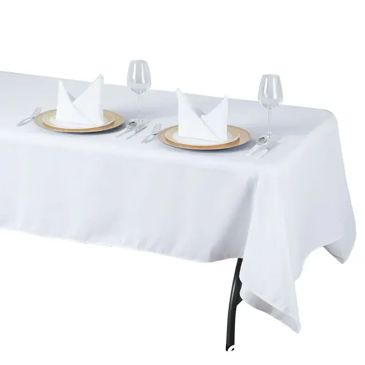Underlay rectangular White  linen