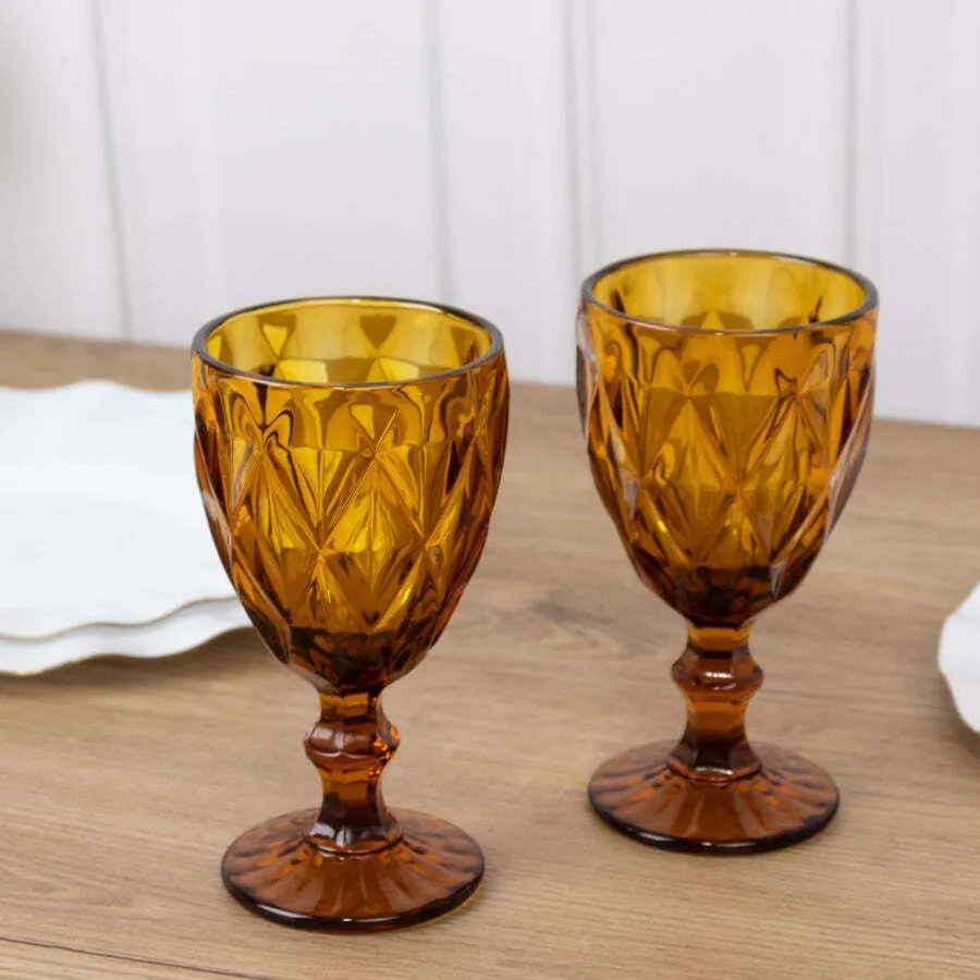 Gold Amber goblets 