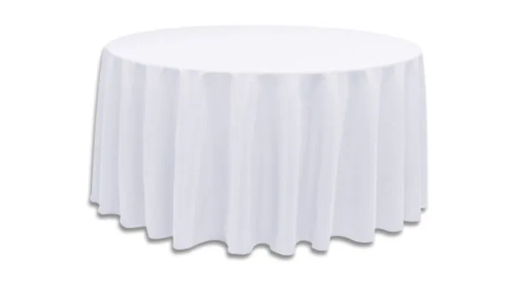 White round linen