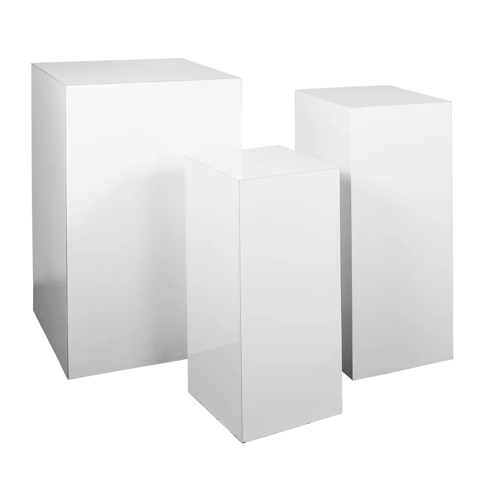 White Pedestal Square 