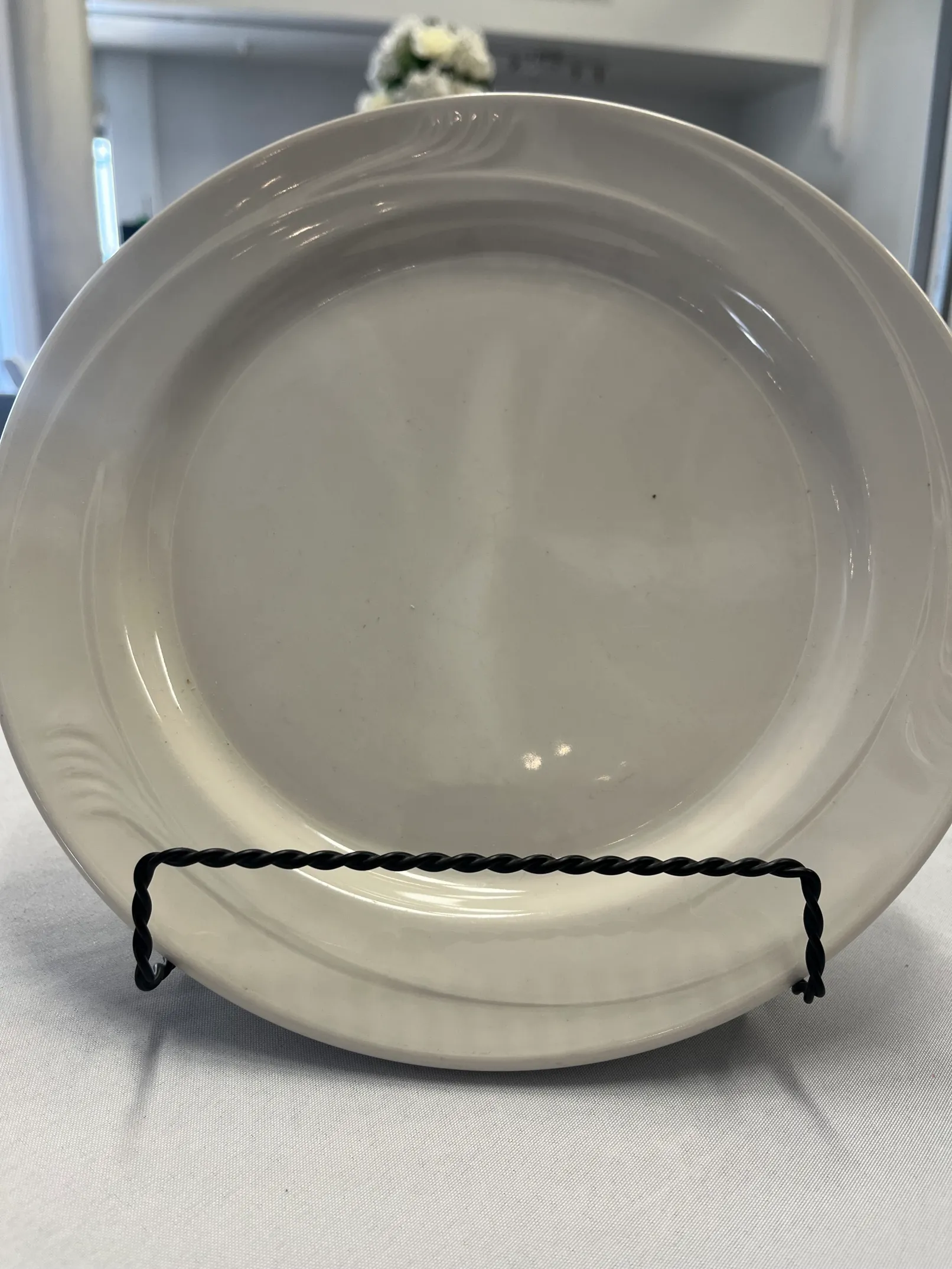 Ivory Floral Dinner Plate