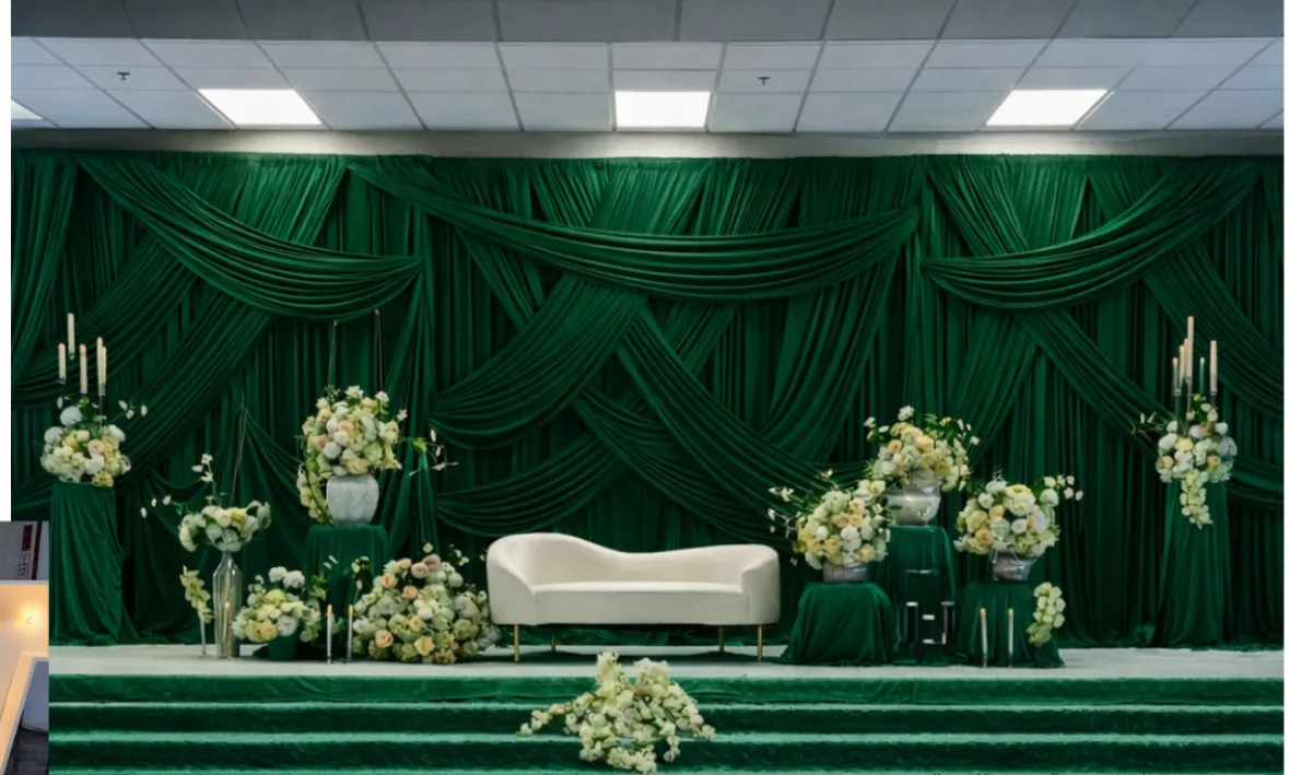 Main Table Back Drop | Estimated 3 x 10' x 12'-14' 