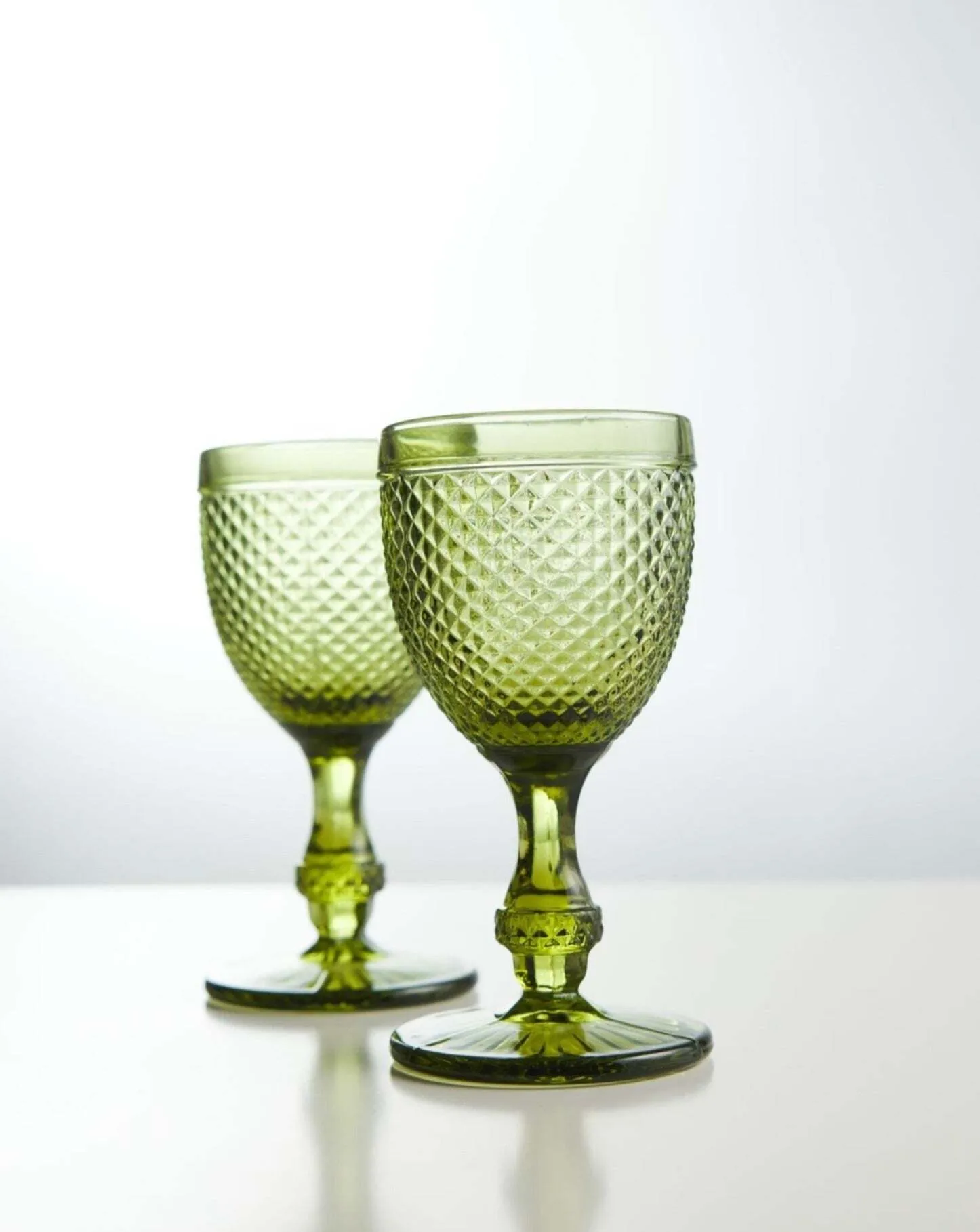 Green Vintage Goblets