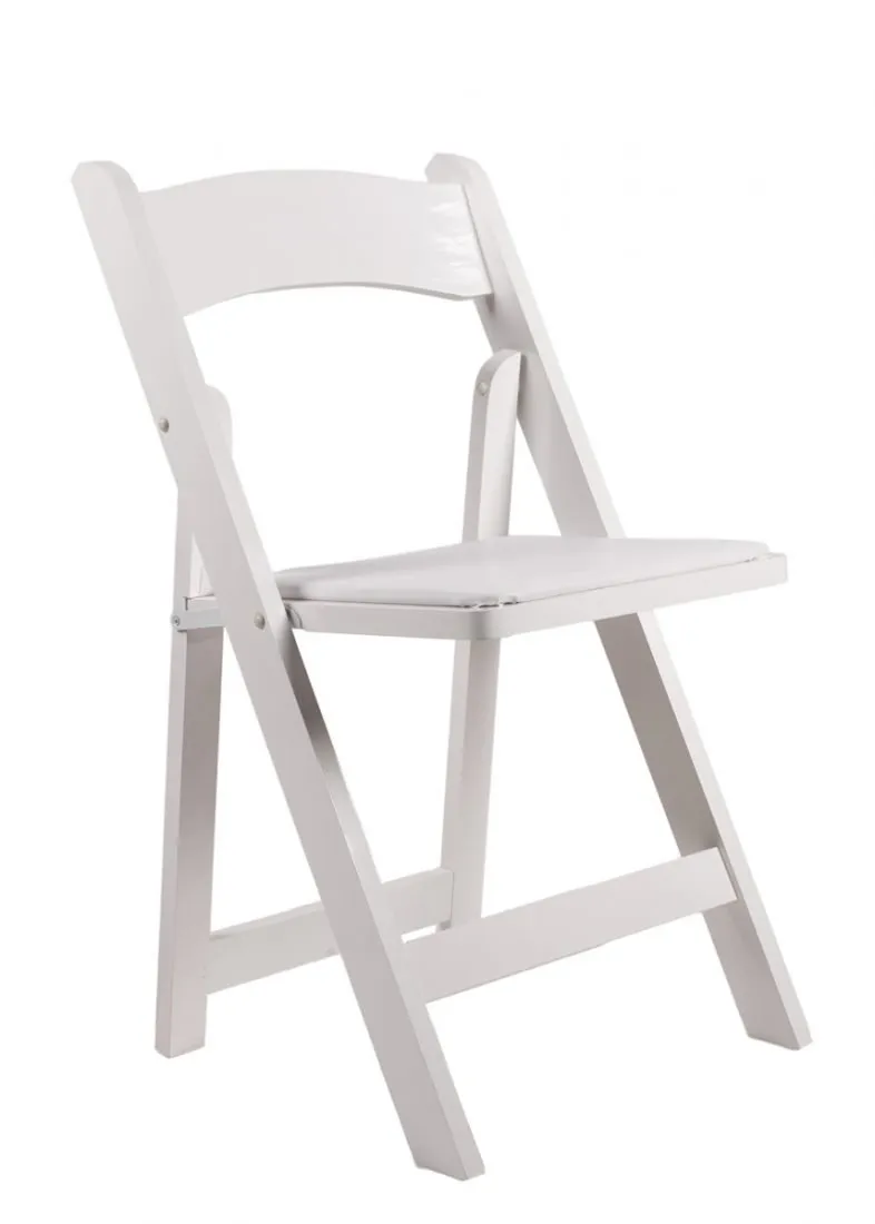 White resin chair