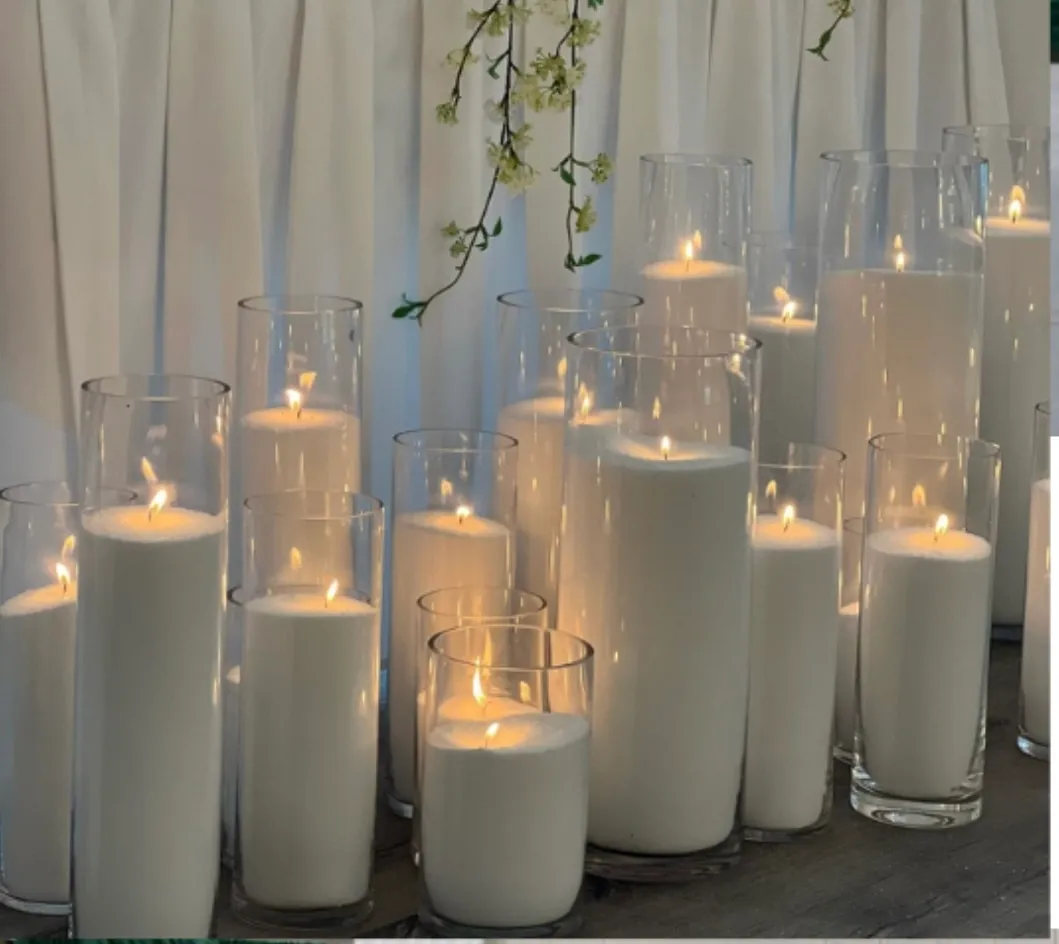 Hurricane Vase Wax Sand Candle 
