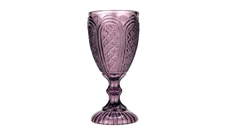 purple water goblet