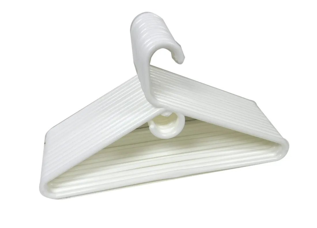 White Plastic Tubular hangers