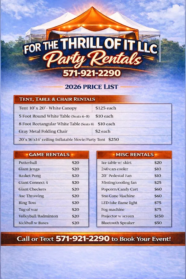 Table, Tent , and Chairs