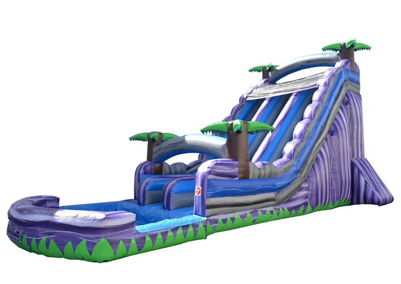 22ft Dual Lane Water Slide w Pool