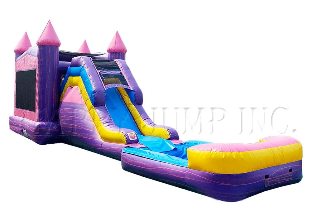 5 in 1 Combo w / Slide and Pool - Purple (Wet)