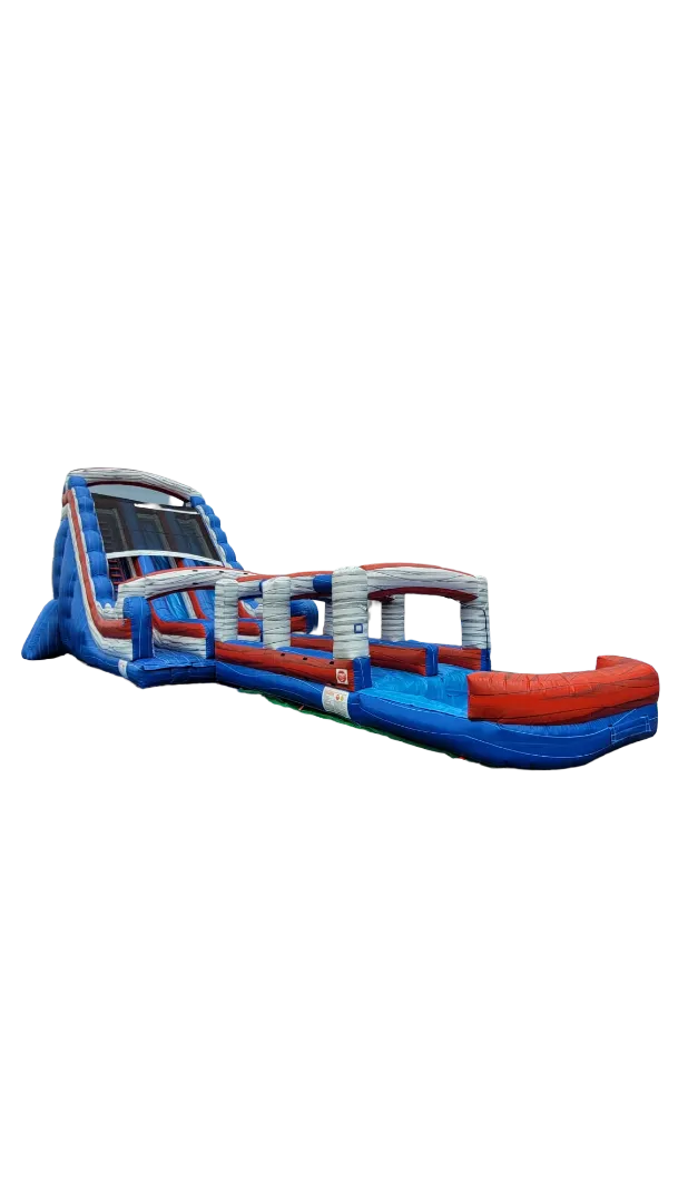 22ft Dual Lane Water Slide w Slip n Slide - Patriotic