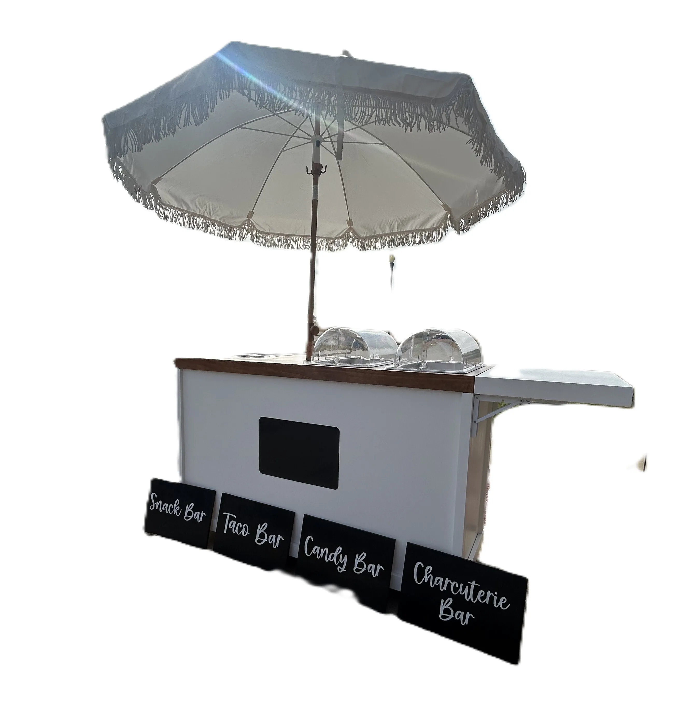 Snack Cart with Umbrella