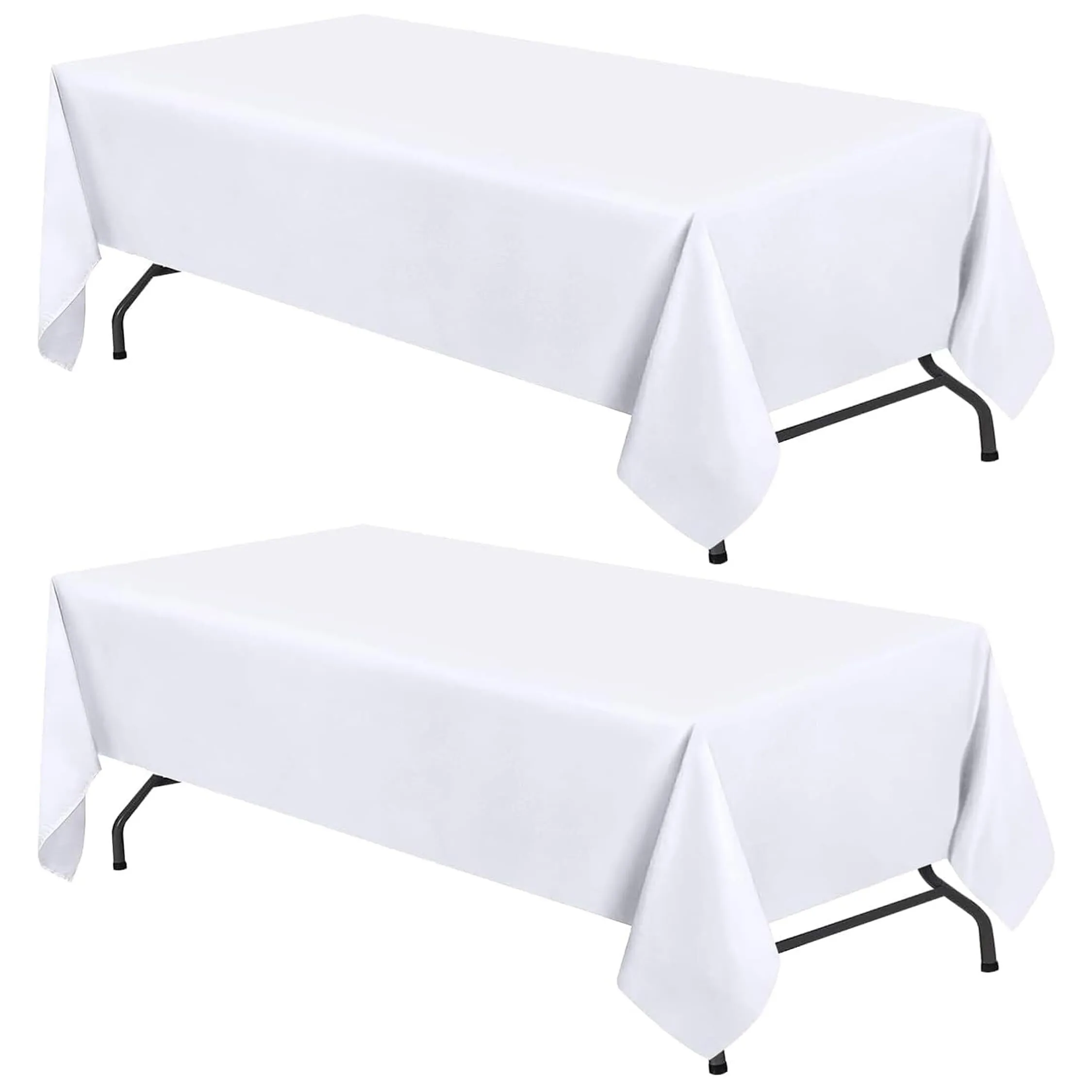 6 foot white table cloth