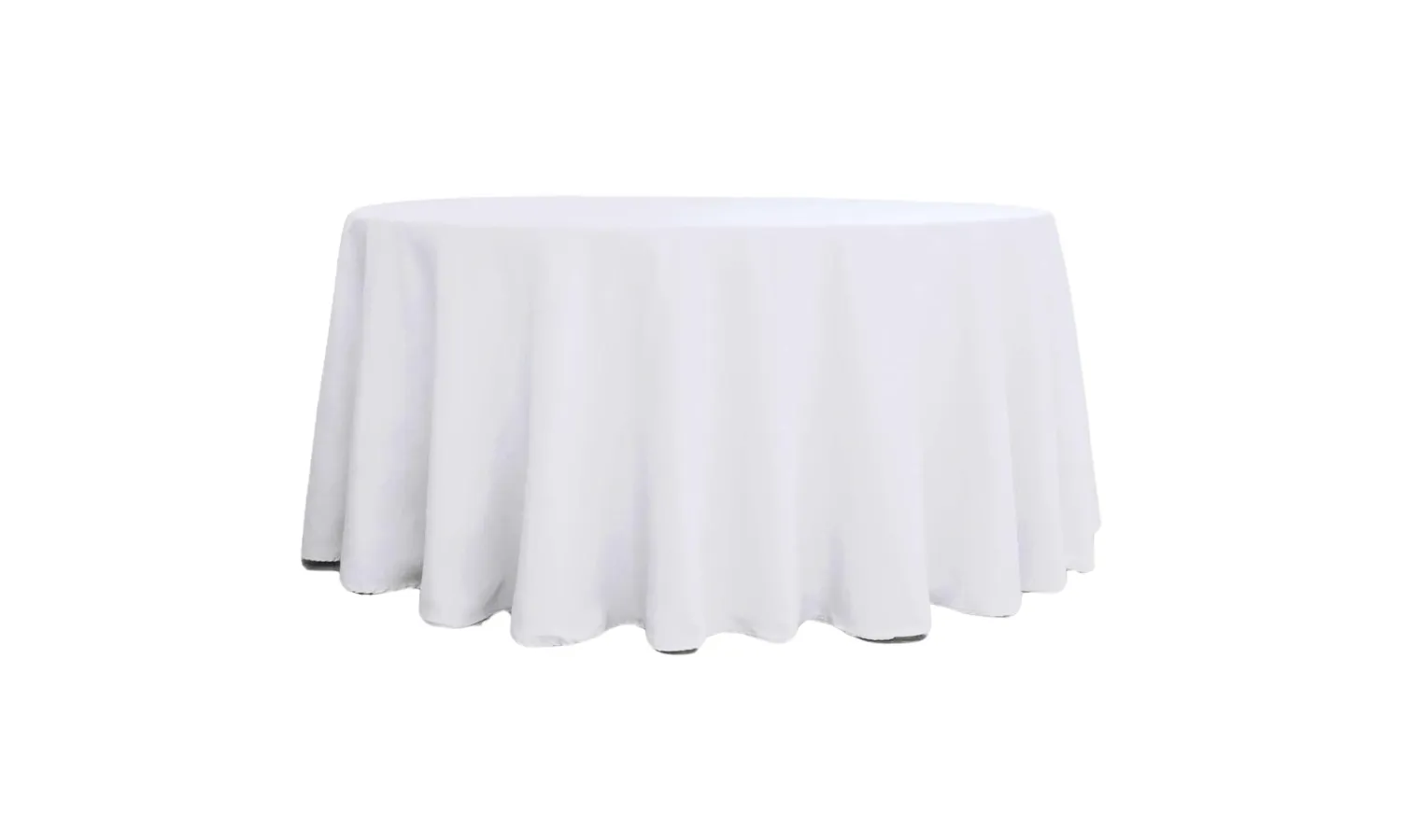 The Bianca: 120" White Polyester Tablecloth