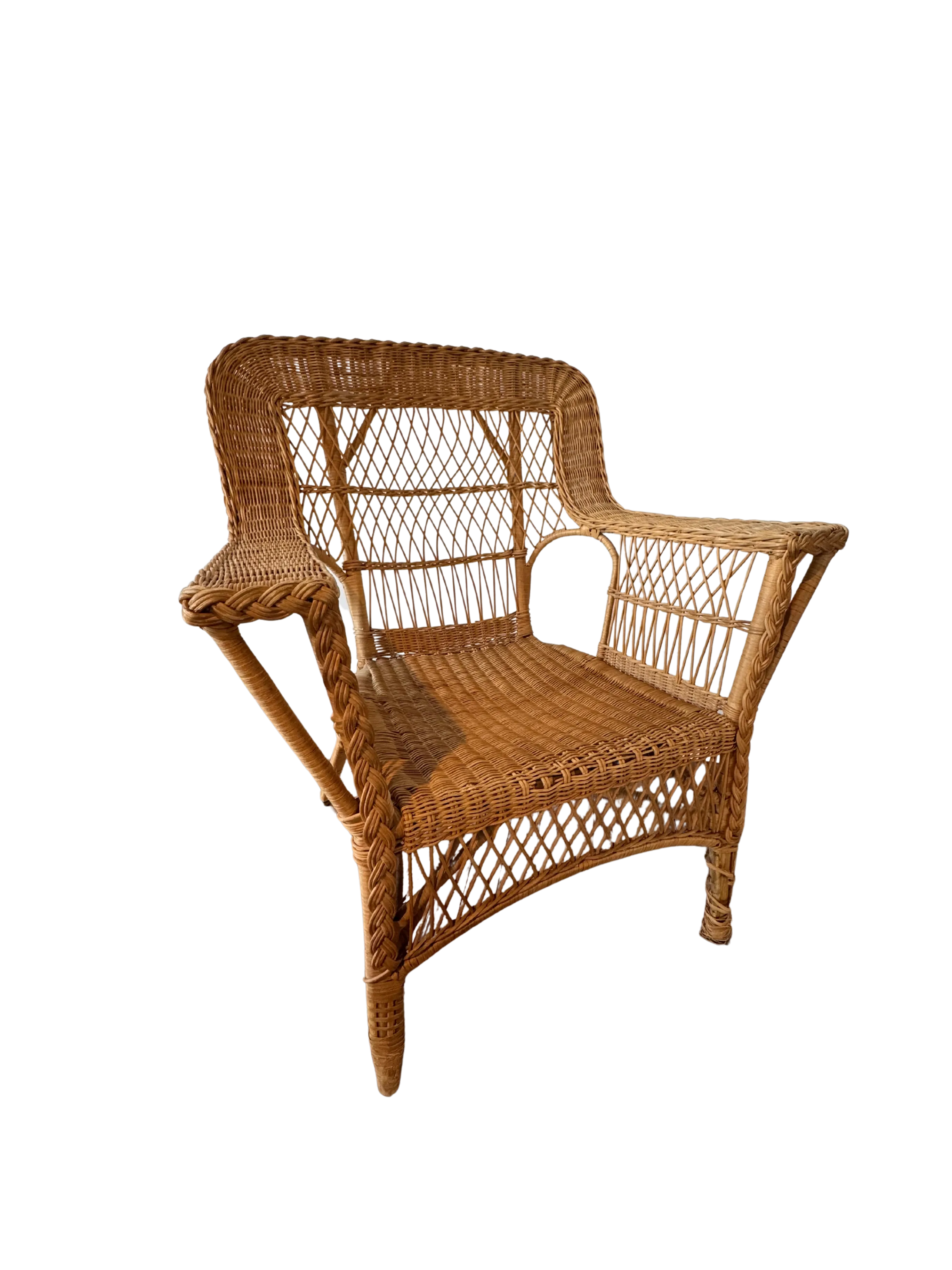 The Vivienne: Antique Wicker Arm Chair