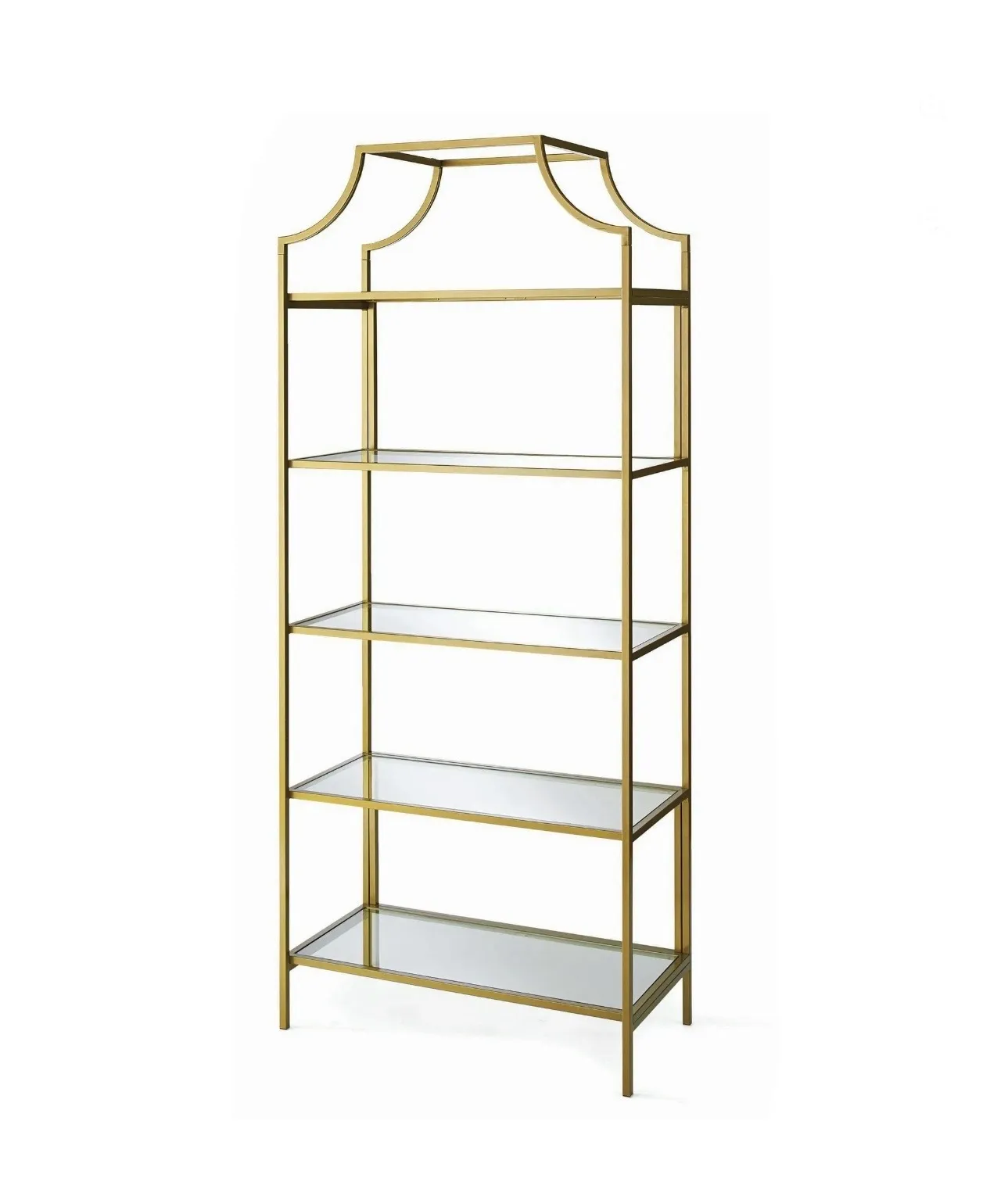 The Shelby: Modern Gold + Glass Shelf