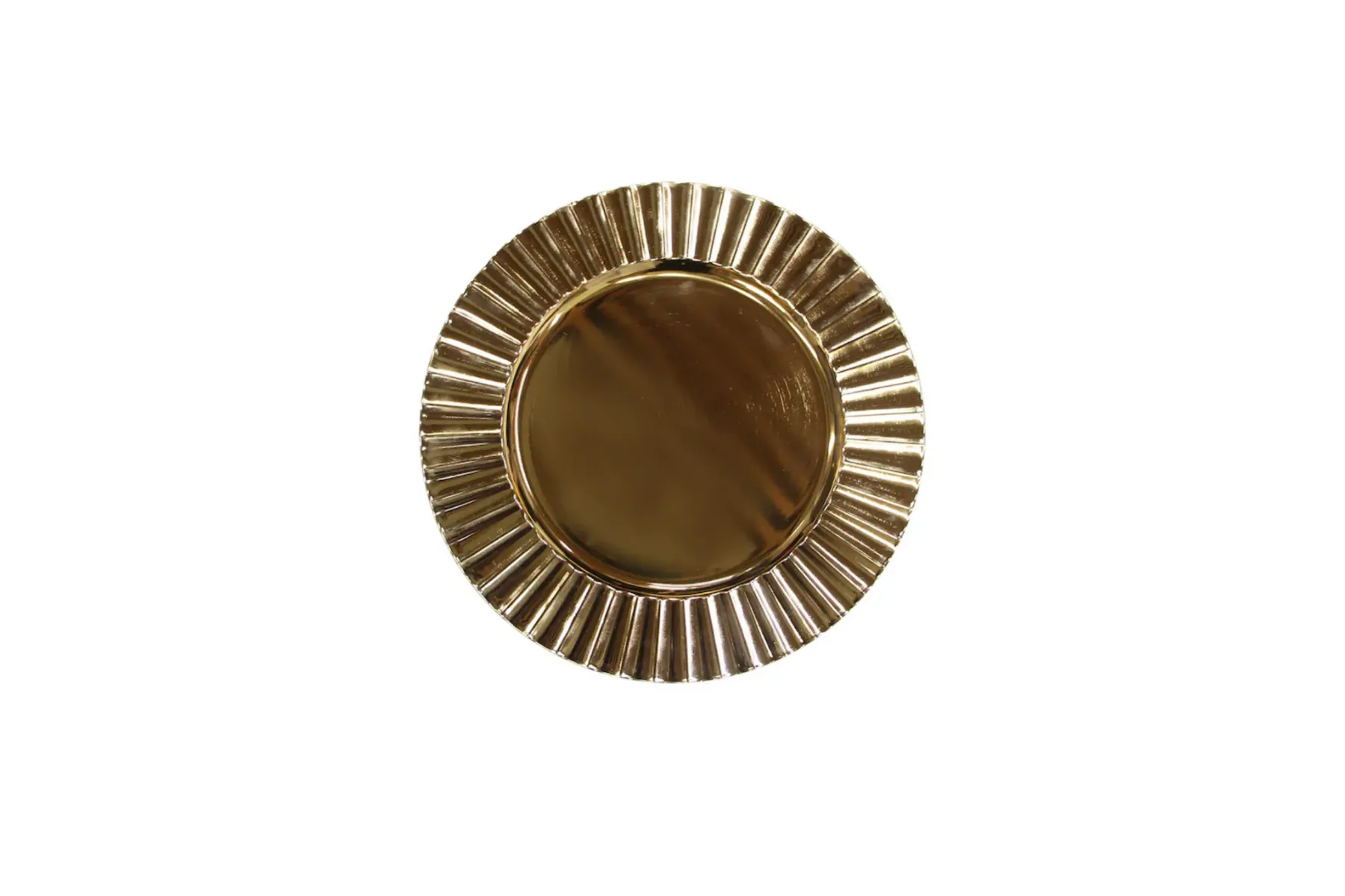 The Zelda: Fluted Metallic Gold Charger