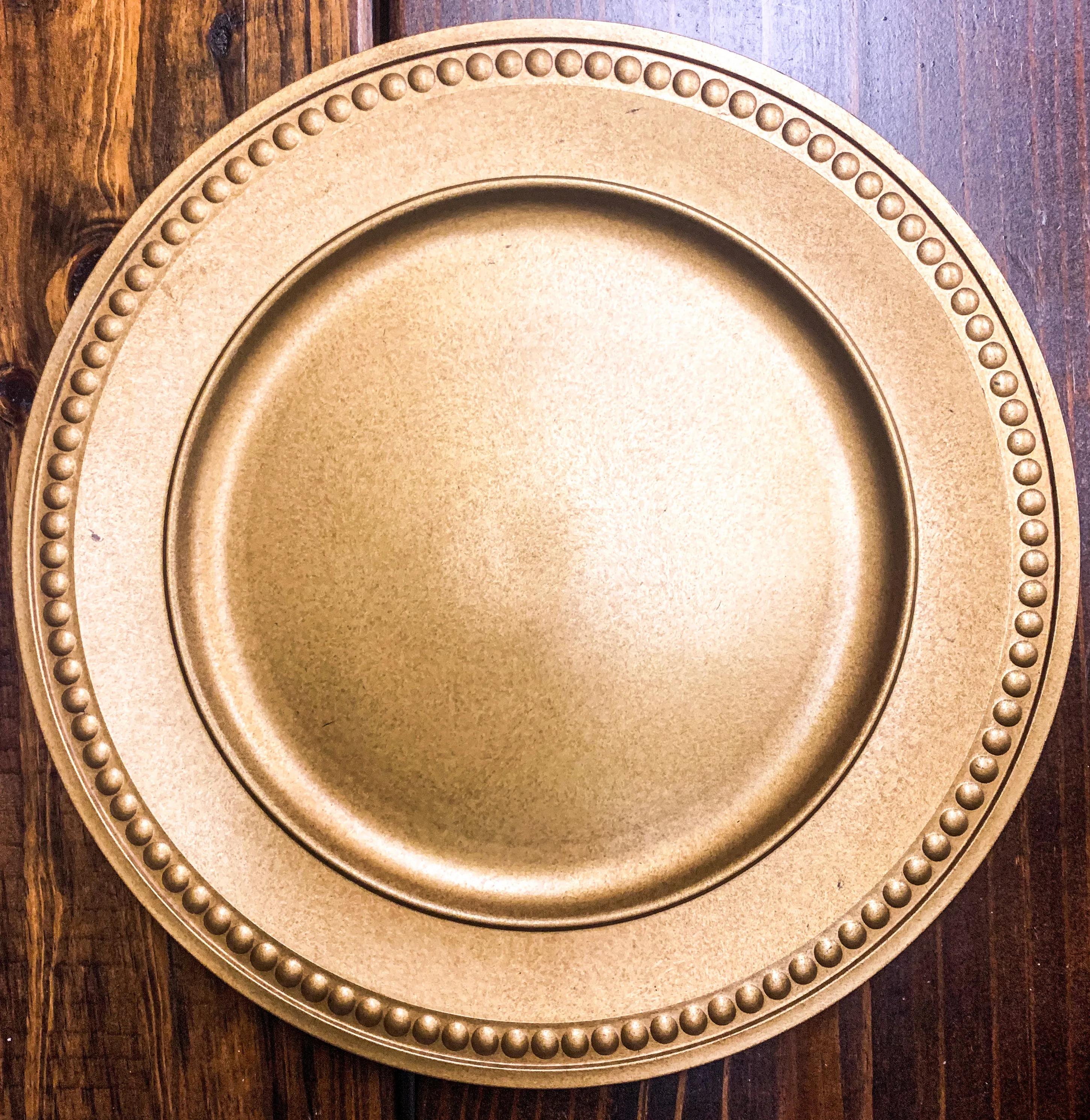 The Lauren: Antique Gold Charger