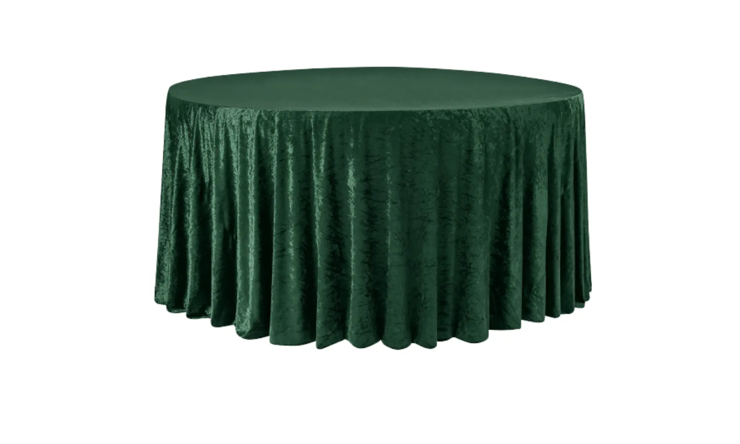 The Elphaba: 120" Emerald Green Velvet Tablecloth