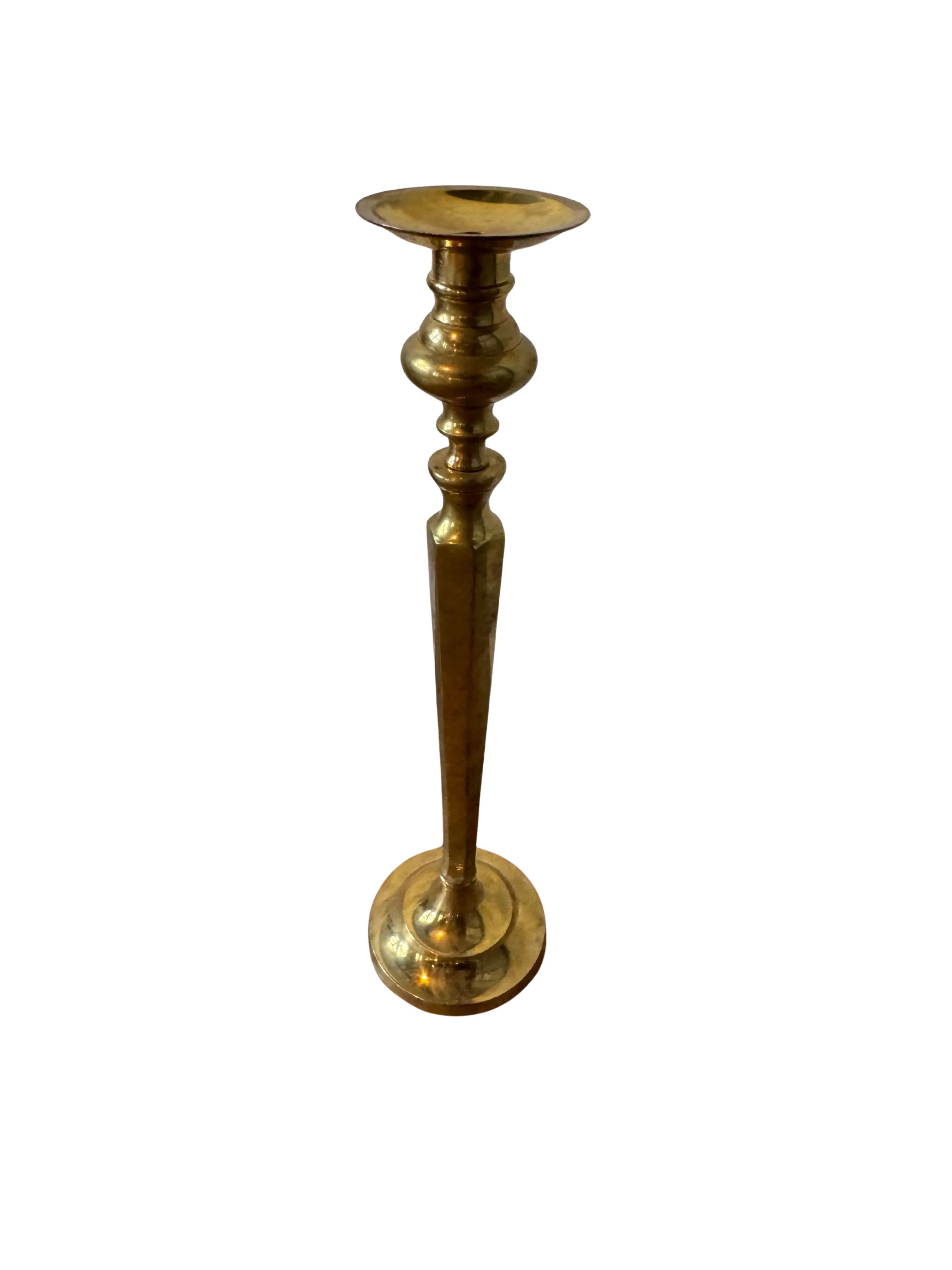 The Laurel: Brass Candlestick Holder