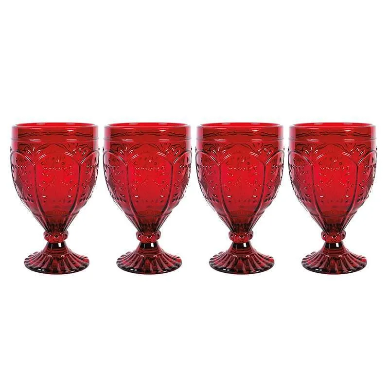 The Scarlet: Assorted Red Vintage Goblets