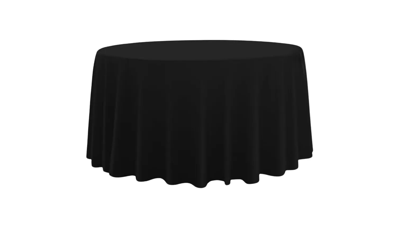 The Morticia: 120" Black Polyester Tablecloth 