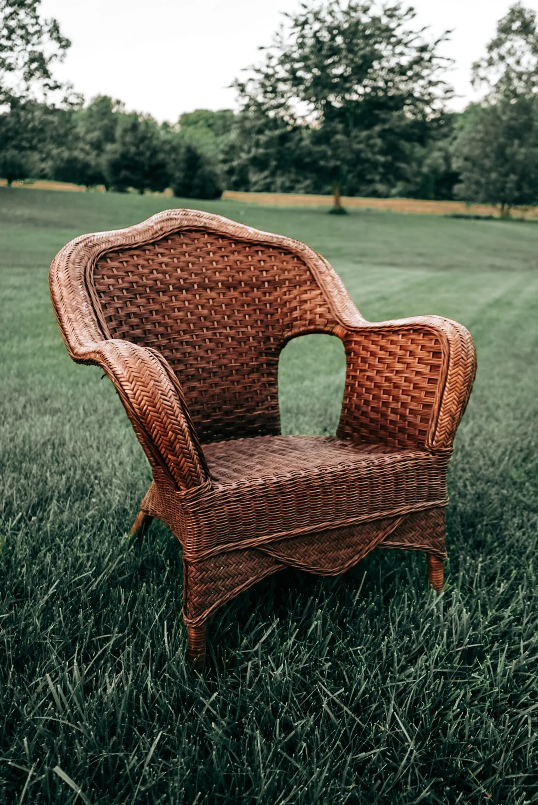 The Naomi: Wicker Arm Chair